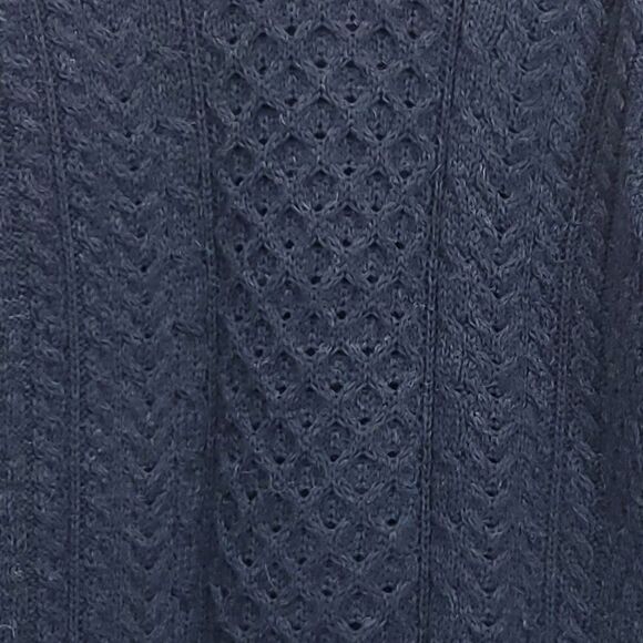 Rue Saint Patrick Men's 100% Wool Chunky Cable Knit Fall Winter Sweater - Picture 9 of 11